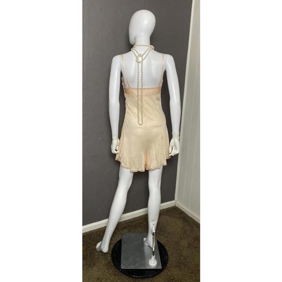 1930's Satin + Lace Romper Antique Lingerie size Small - Picture 4 of 10